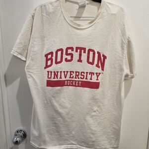 Boston University Hockey Cream T-Shirt